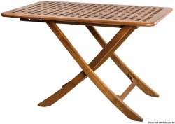 Składany stół z drewna tekowego 110x70 cm