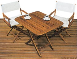 Składany stół z drewna tekowego 90x70 cm