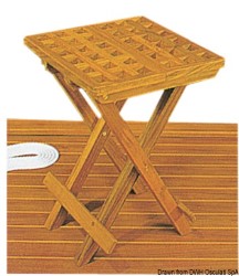 Składany stołek z drewna tekowego 30x30x45 cm