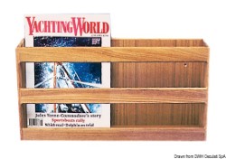 Stojak na książki z drewna tekowego 375x190x200 mm