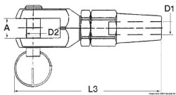 Terminale inox forc. Ø 12 mm 