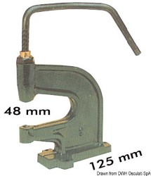 Deck press for snap fasteners 