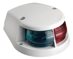 Red/green bow navigation light white cap 