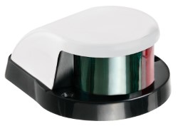 Bow navigation light red/green, white cover 