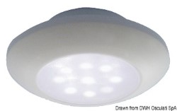 Vodotesna bela stropna svetilka, bela LED svetloba