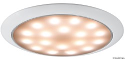 LED zapustené stropné svietidlo bez deň / noc biela / nerezová oceľ