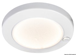 Plafonieră albă LED Saturn, montată la culoare