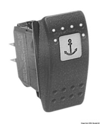 Comutator (ON) -OFF- (ON), pol unic 2 LED-uri 12 V