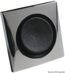 Interrupteur simple 10 A chromé/noir 