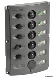 Elektrisk panel m / automatiske sikringer og dobbelt LED