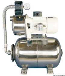 CEM fresh water pump w. 20l-SS tank 24 V 50 l/min 