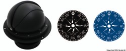 Kompas RIVIERA 4" z czarną różą i czarną obudową, widok z góry