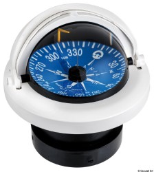 RIVIERA kompas 4" omhullende opening wit/blauw bovenaanzicht