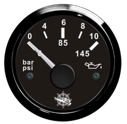 Oil pressure indicator 0/10 bar black/black 