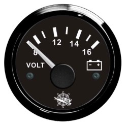Voltmeter 8/16 V black / black