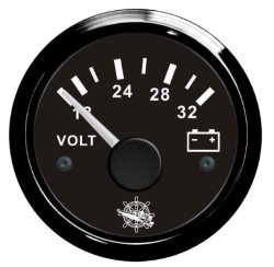 Voltmeter 18/32 V sort / sort