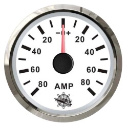 Ammeter w/shunt 80 A white/glossy 