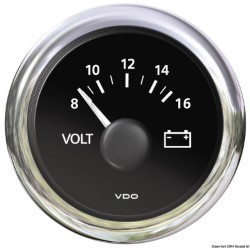 Voltometer 8 / 16V sort