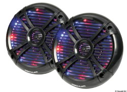 Alto-falantes de 2 vias com programa RGB.LEDs 5,25 preto