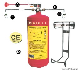 extintor de incêndio 12 kg Firekill com a pressão