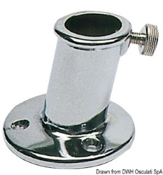 Flagspole socket chromed brass Ø 20 mm 