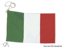 Italiaanse beleefdheidsvlag polyester 20 x 30 cm