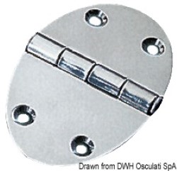 Ovaal scharnier 78x56 mm stiftbevestiging 3 mm