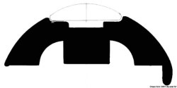 Branco PVC base de perfil h.45mm
