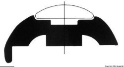Bela PVC profil baza h.55mm