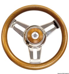Teak wood steering wheel