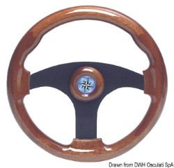 3-spoke steering wheel mahogany 355 mm 