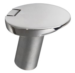 Flexible bimini pole base with water resistant cap 