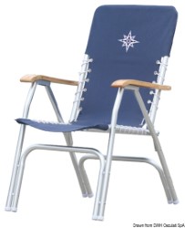 Alum.fold.chair DECK modrá