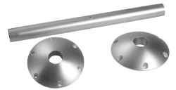 Tischbein aus Aluminium m. Außensockel 