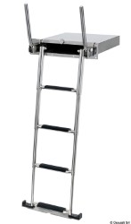 4-step recess-fit AISI316 telescopic ladder 