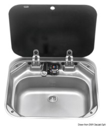 SMEV sink w/water tap 420x440 mm 