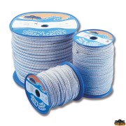 Corda elastica colore bianco filo segnale blu navy bobine da 50 mt marina diamet