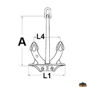 Hall anchor weight 2,7 kg