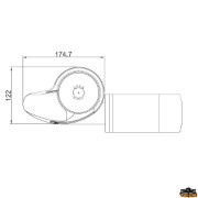Verricello italwinch smart 12v 700w catena 8 mm senza campana