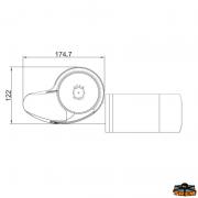 Verricello italwinch smart 12v 500w catena 6 mm con campana
