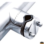Stainless steel clamp-on rod holder for pipe 22-25 mm