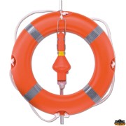 Holder for horseshoe and ring lifebuoy with lifebuoy light holder diameter 22-25