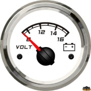 Voltmeter outer diameter 59 mm white color