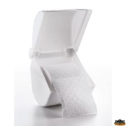 Porta carta igienica con coperchio impermeabile colore bianco dimensioni 130x150