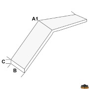Folding gangway with antisliding wood 200 cm