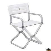 Folding seat oval profile A 87 cm B 52 cm white color frame