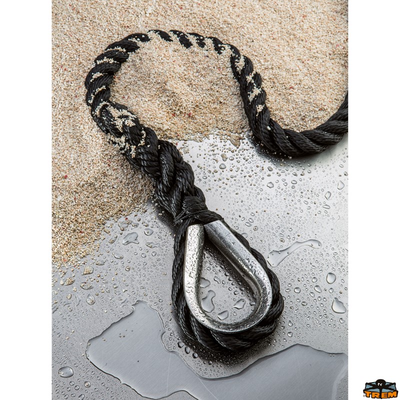 Spliced mooring rope high tenacity polyester black color diameter